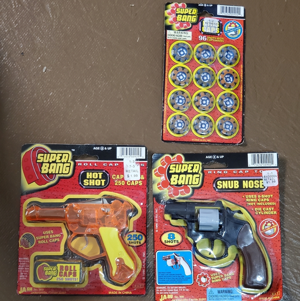 Super Bang Vintage Toys Roll Caps Ring Caps Never Opened